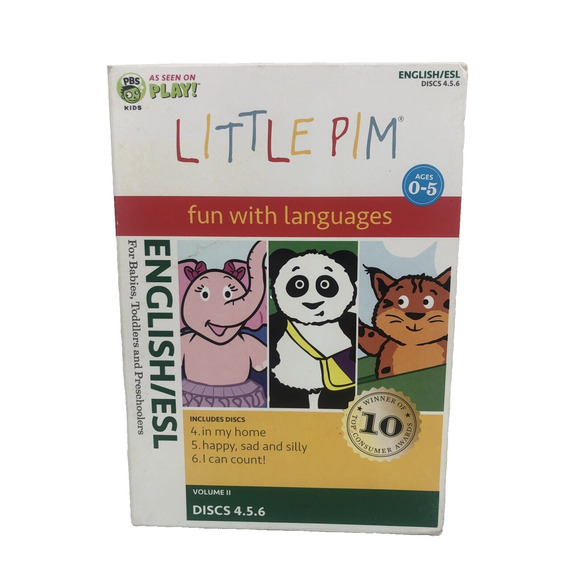 Little Pim English DVD Set Vol 2 PBS Kids 3 Disc for Babies Toddlers Preschooler - Picture 1 of 9